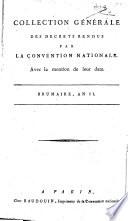 Collection générale des décrets rendus par la Convention Nationale