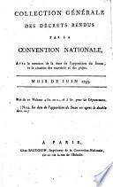 Collection générale des décrets rendus par la Convention Nationale