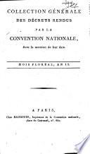 Collection générale des décrets rendus par la Convention Nationale