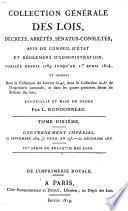 Collection générale des lois, décrets, arrêtés, sénatus-consultes ...
