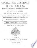 Collection generale des lois, proclamations, instructions et autres actes du pouvoir executif