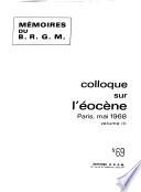 Colloque sur l'éocène