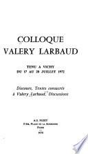 Colloque Valéry Larbaud