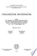 Colloquium Mycenaeum