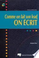 Comme on Fait Son Lead, on Écrit