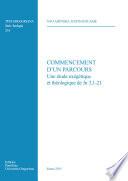 Commencement d’un parcours
