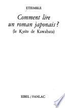 Comment lire un roman japonais?