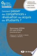 Comment passer des compétences à l'évaluation des acques des étudiants