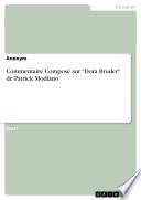 Commentaire Composé sur Dora Bruder de Patrick Modiano