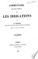 Commentaire de la loi du 29 avril 1845 sur les irrigations