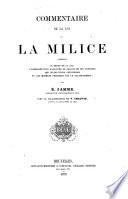 Commentaire de la loi sur la milice