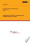 Commentaire d’arrêt: CJUE, 11 novembre 2010, aff. C-543/08, Commission c. Portugal
