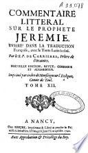 Commentaire littéral sur le prophète Jeremie