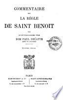 Commentaire sur la règle de Saint Benoit
