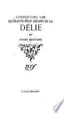 Commentaire sur quarante-neuf dizains de la Délie