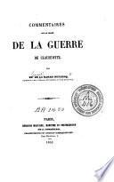Commentaires sur le traité de la guerre de Clausewitz