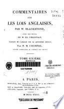 Commentaires sur les lois anglaises