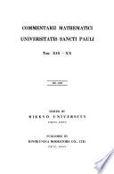 Commentarii Mathematici Universitatis Sancti Pauli