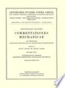 Commentationes mechanicae. Principia mechanica