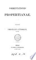 Commentationes Propertianae