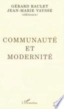 Communauté et modernité