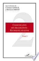 Communication des organisations : recherches récentes