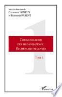 Communication des organisations : recherches récentes