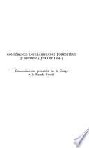 Communications présentées par le Congo et le Ruanda-Urundi