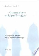 Communiquer en langue étrangère
