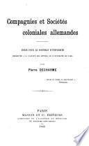 Compagnies et sociétés coloniales allemandes