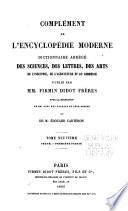 Compleḿent de l'Encycloped́ie moderne