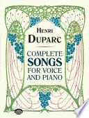 Complete songs for voice and piano