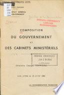Composition du gouvernement et des cabinets ministériels