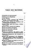 Composition du gouvernement et des cabinets ministériels