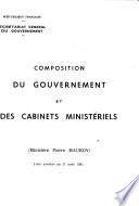 Composition du gouvernement et des cabinets ministériels