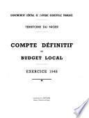 Compte definitif du budget local