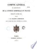 Compte général de l'administration de la justice criminelle en France
