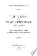 Compte rendu de la ... Conférence interparlementaire