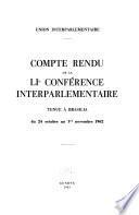 Compte rendu de la ... Conférence interparlementaire