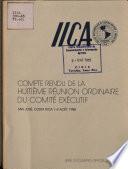 Compte Rendu de la Huitieme Reunion Ordinaire Du Comite Executif