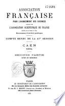 Compte rendu de la ... session - Association française pour l'avancement des sciences