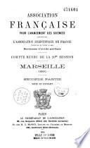 Compte rendu de la ... session - Association française pour l'avancement des sciences