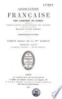 Compte rendu de la ... session - Association française pour l'avancement des sciences