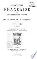 Compte rendu de la ... session - Association française pour l'avancement des sciences