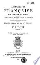 Compte rendu de la ... session - Association française pour l'avancement des sciences