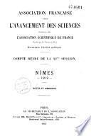 Compte rendu de la ... session - Association française pour l'avancement des sciences
