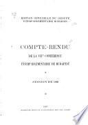 Compte-rendu de la VIIme conférence interparlementaire de Budapest