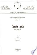 Compte rendu Des Debates, Tome 1 (Counseil De L'Europe, Assemblee Parlementaire).