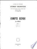 Compte Rendu des Debats Tome II