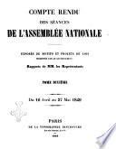 Compte rendu des séances de l'Assemblée nationale exposés des motifs et projets de lois présentés par le gouvernement